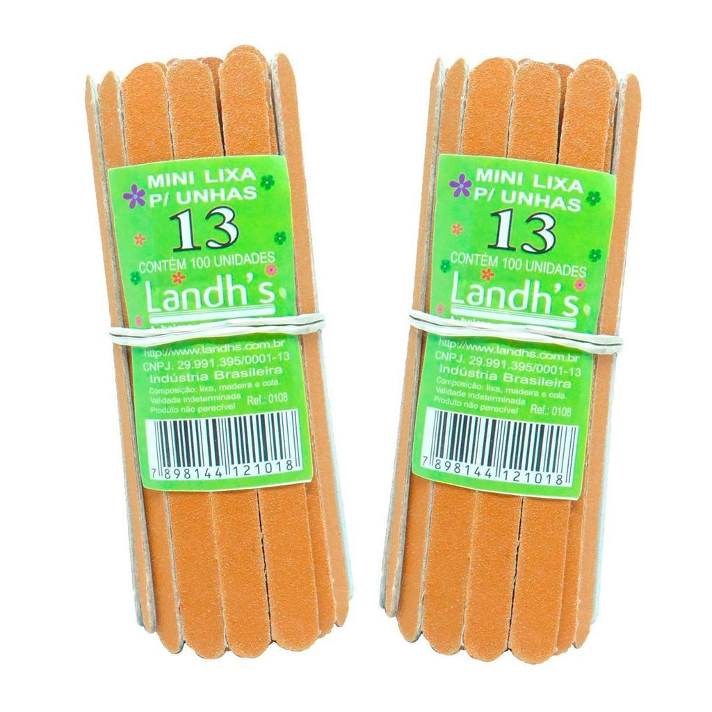 Kit 200 unidades de Lixas amarelas/parda 13 para manicure e pedicure em Oferta na Shopee
