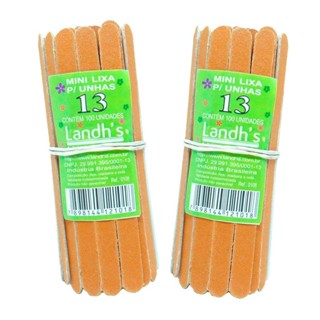 Kit 200 unidades de Lixas amarelas/parda 13 para manicure e pedicure em Oferta na Shopee