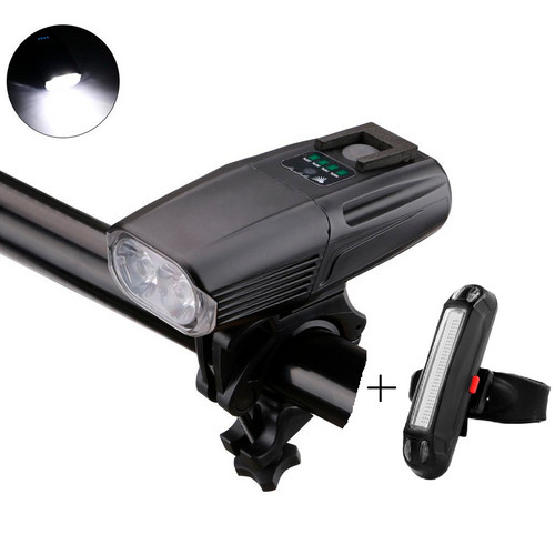 Iluminação Bike Farol com 2 LEDs com Sensor de luz + Lanterna Traseira Vista Light