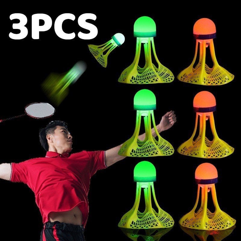 Conjunto De Badminton Para Esportes Ao Ar Livre | Peteca LED Resistente Vento Com Design De Nylon De 7 Cm , Voo Estável em Oferta na Shopee