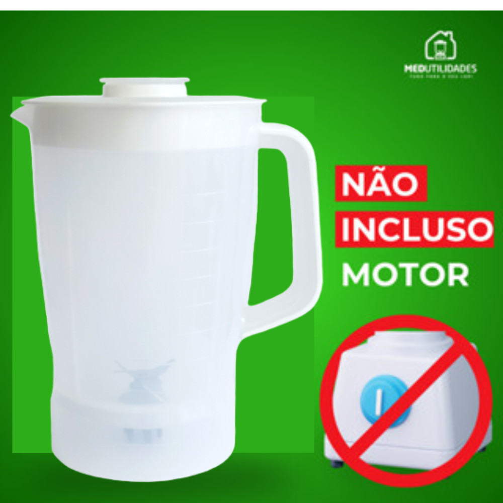 Copo de Liquidificador serve para Philco Multiprocessador PMP1500 Turbo /PMP1550 900W Translucido