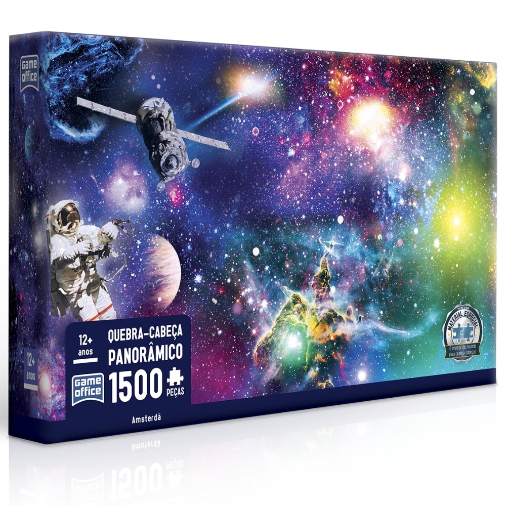 QUEBRA CABEÇA PANORÂMICO ESPAÇO SIDERAL 1500 PEÇAS TOYSTER PUZZLE SISTEMA SOLAR ASTRONAUTA LUA TERRA em Oferta na Shopee