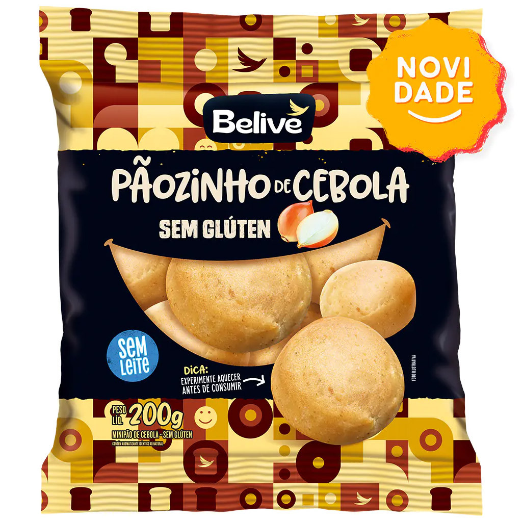 Pão de Cebola Sem Glúten Sem Leite 200g - Belive em Oferta na Shopee