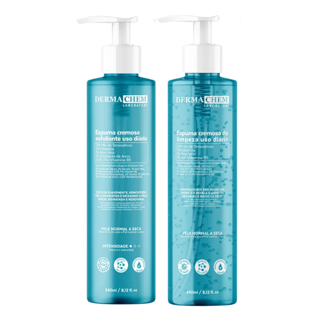 Espuma de limpeza facial esfoliante dermachem