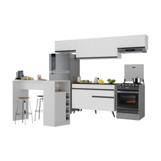 Armário de Cozinha Modulado com Bancada Veneza Multimóveis MP2212 em Oferta na Shopee