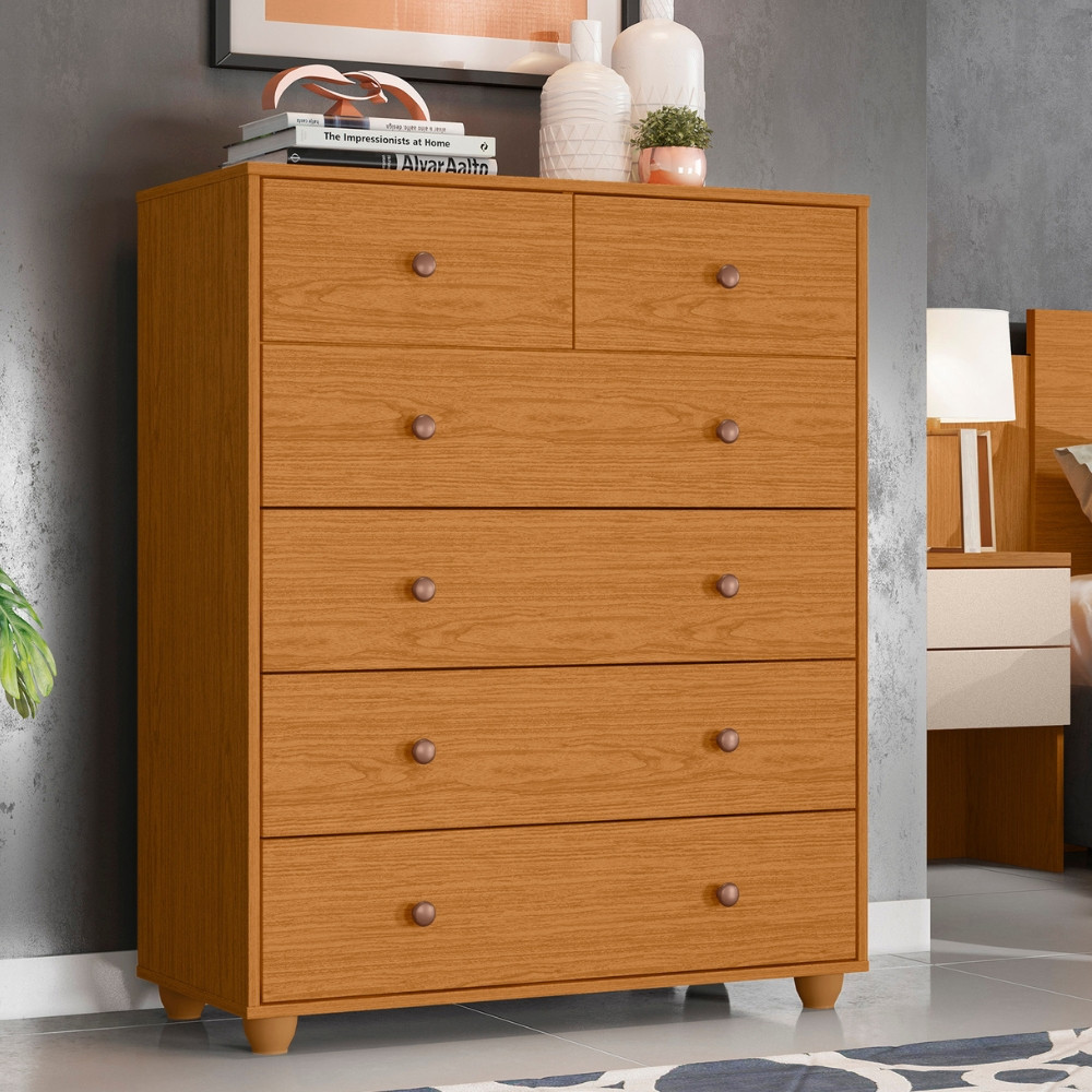 Cômoda 6 Gavetas Vittoria Albatroz - Home & Living