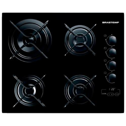 Cooktop Brastemp 4 Bocas, á Gás, Acendimento Super Automático, Touch Timer, Mega Chama - Preto - BRBDT62AEUNA - Home Appliances