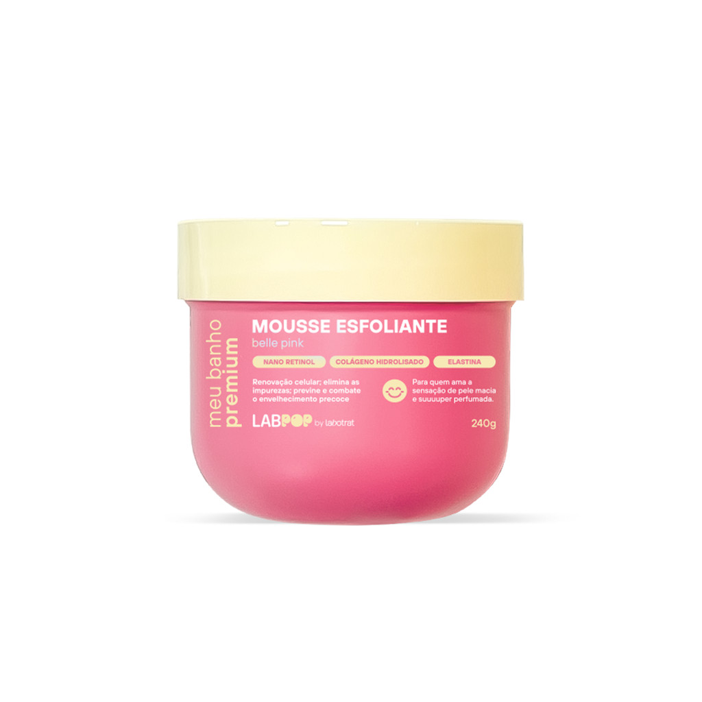 Mousse Esfoliante Belle Pink – Firmeza, Renovação e Hidratação Intensa 240g Labpop By Labotrat