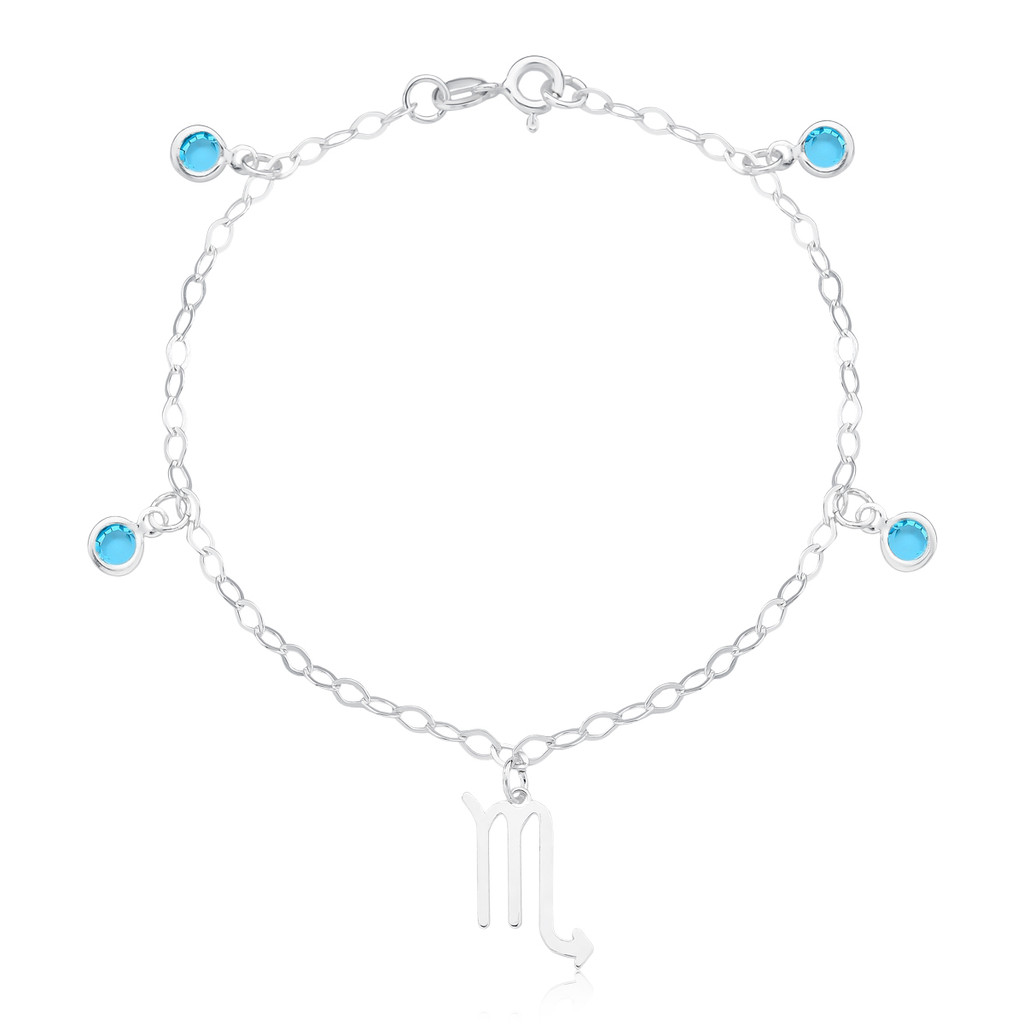 Pulseira Signo Escorpião Elemento Água Prata 925