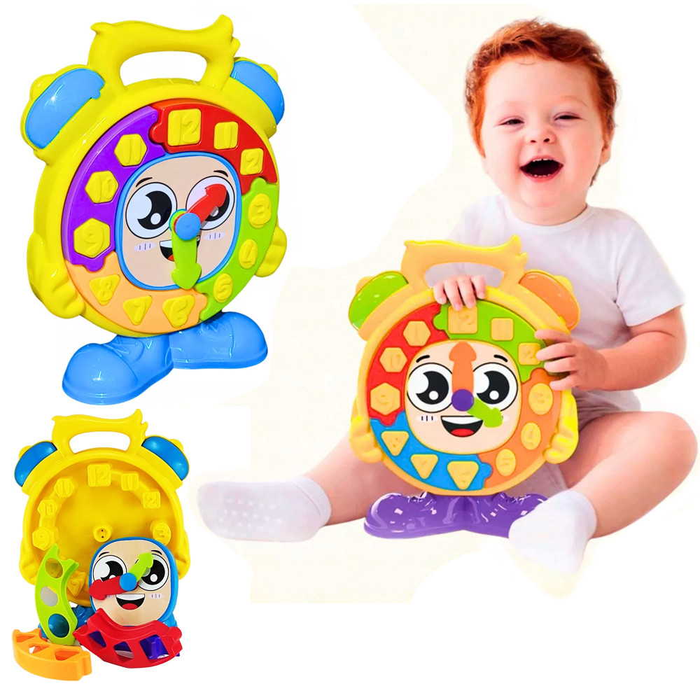 Relógio Didático Com Peças De Encaixar Brinquedo Infantil em Oferta na Shopee