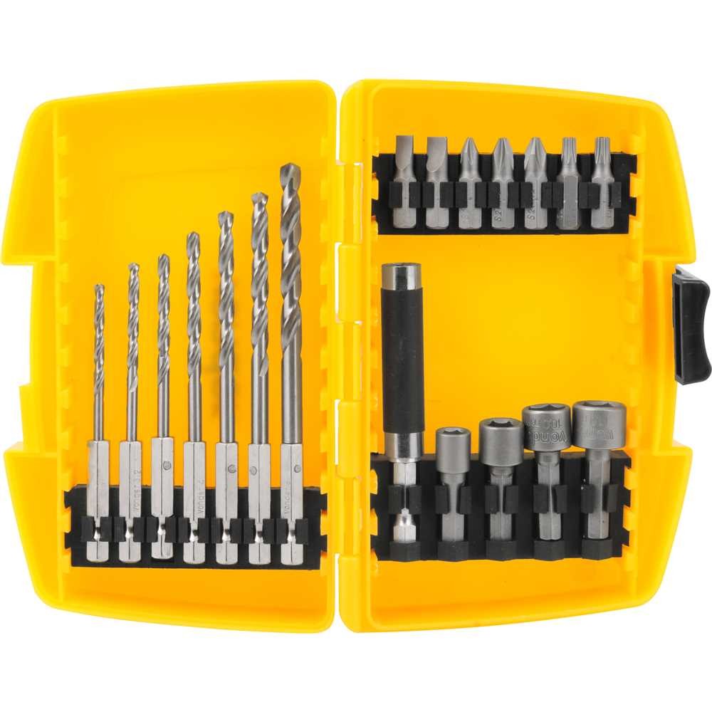 Jogo Combinado Brocas E Bits Com 19 Peças Vonder