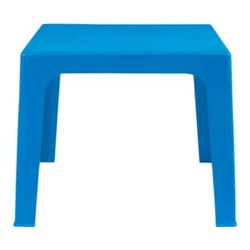 Mesinha Plástica Infantil Quadrada Lisa Kids Para Crianças Brinquedos Multiuso Cor Azul Original Mor - Home & Living