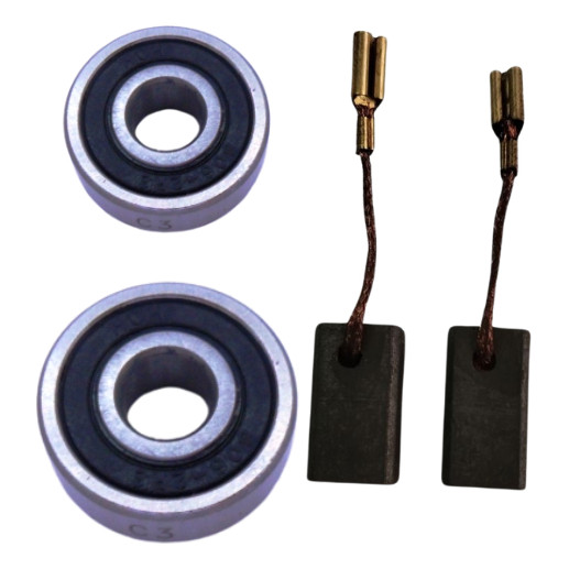 Rolamentos do Induzido + Escova de Carvão para Esmerilhadeira Skill 9002