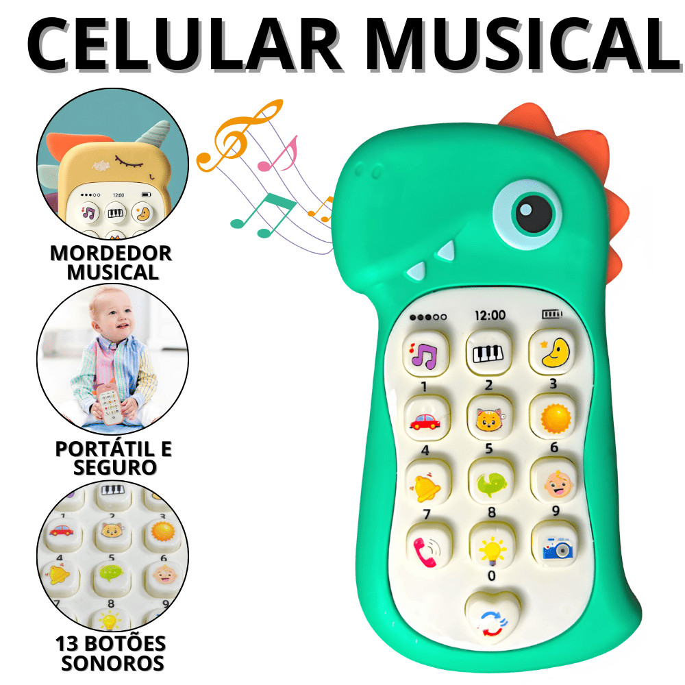 Brinquedos Para Bebê Telefone Celular Infantil Brinquedo Musical Interativo Mordedor Para Bebe