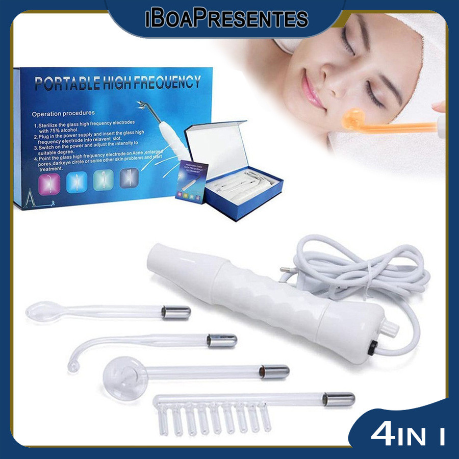 Instrumento De Beleza De Eletroterapia De Alta Frequência Portátil Instrumento De Terapia De Pele De Ozônio