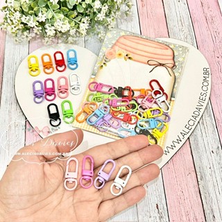 Fecho Mosquetão de Metal Colorido para Chaveiros Chaves Cores Variadas 30 Unidades em Oferta na Shopee