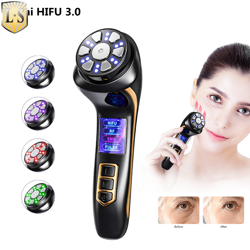 Mini Máquina Ultrassônica Hifu 2.0 Frequência Rádio Facial EMS Instrumento De Beleza Anti-Rugas Ferramenta De Cuidados C