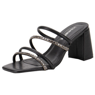 Tamanco Feminino Salto Grosso Via Marte 105012 em Oferta na Shopee