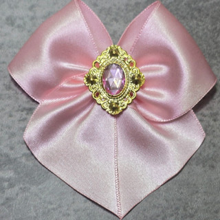 Laço / Lacinho Fita Cetim N9 (38mm) C/ CHATON e Medalha para lembrancinha Cor Rosa bebe em Oferta na Shopee