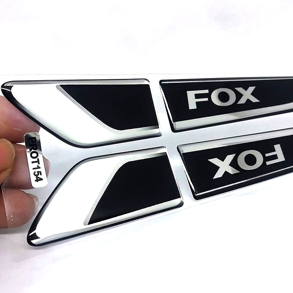 Detalhes do Emblema Resinado Aplique Lateral Fox Decorativo Par