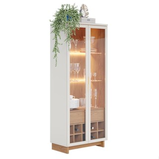 Cristaleira Guanabara 2 PT Off White e Freijó em Oferta na Shopee