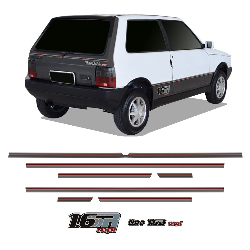 Kit Faixas Fiat Uno 1.6R Mpi 1994 Adesivos Modelo Original em Oferta na Shopee