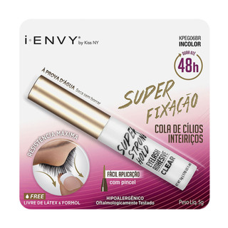 Cola para Cílios Kiss New York Super Fixação 48h Incolor KPEG06BR com 5g em Oferta na Shopee