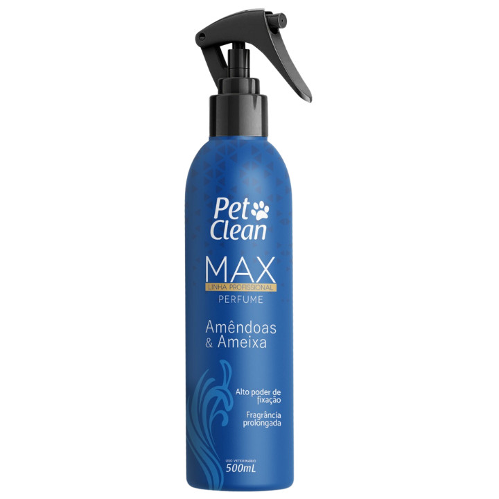 Perfume Max Profissional Amendoas e Ameixa Pet Clean 500 ml para Cães e Gatos
