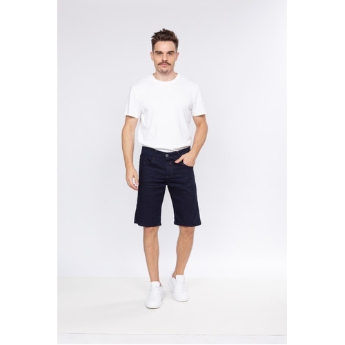 Bermuda Jeans Escuro Tradicional Masculina Elastano
