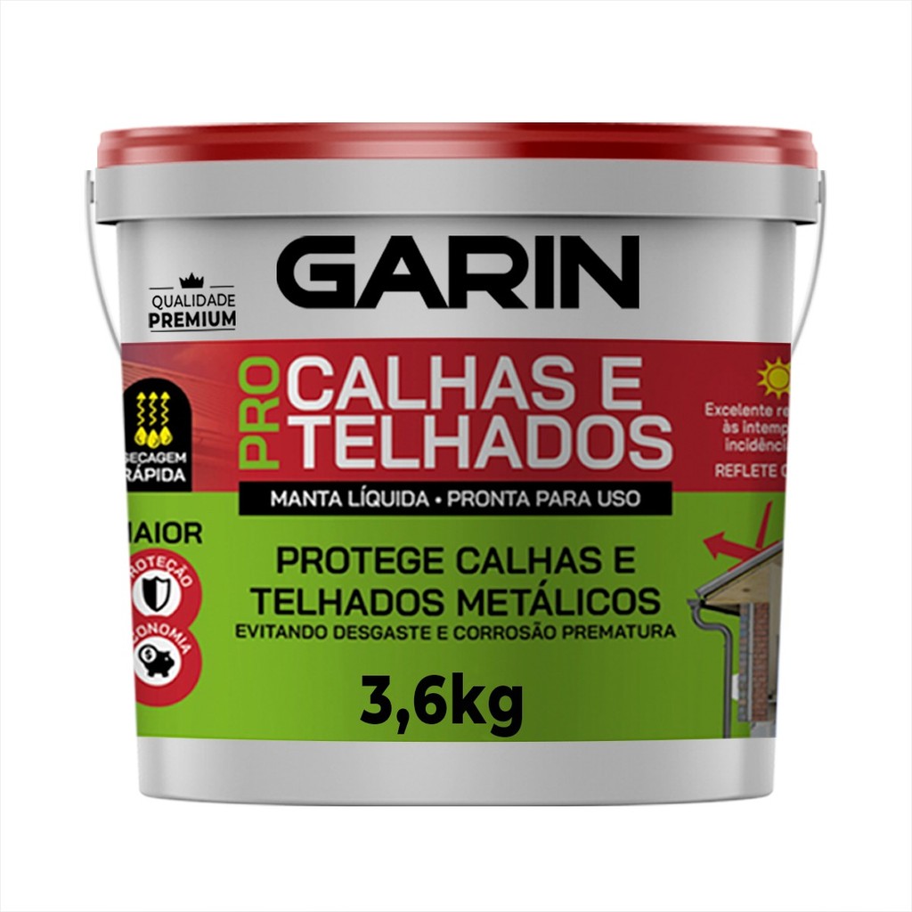 Manta líquida Calhas e Telhados Pro metalica galvanizado premium - garin vedag 3,6 · foto 2