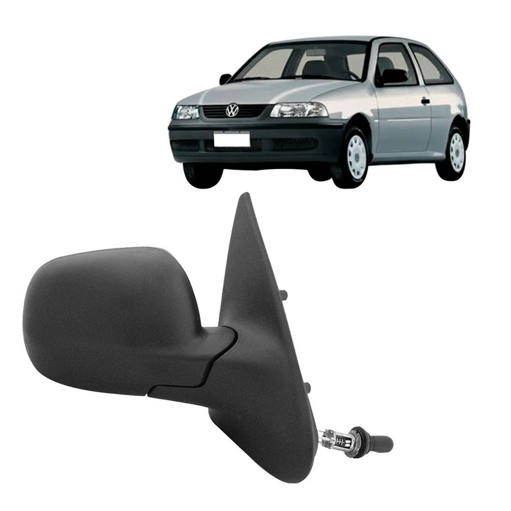 Retrovisor Externo Gol Parati Saveiro G3 99 a 08 Preto Com Controle 2P Lado Direito