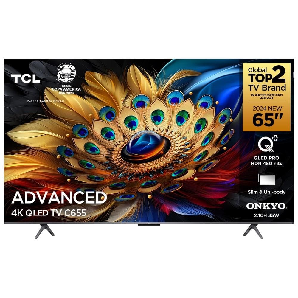 Smart TV TCL 65C655 65” QLED PRO 4K Google TV Dolby Atmos