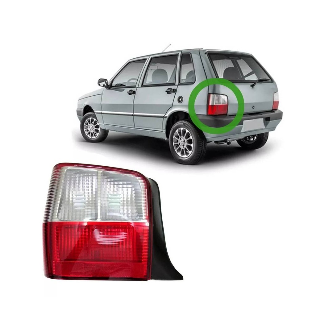 Lanterna Traseira Uno 2004 2005 2006 2007 2008 2009 2010 2011 Bicolor Lado Esquerdo em Oferta na Shopee