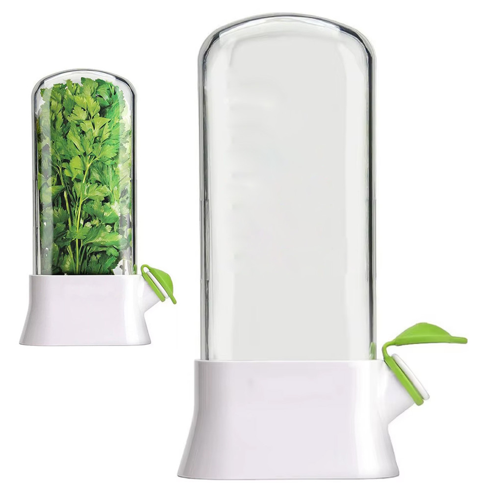 Dispenser Recipiente Armazenamento Ervas Frescas Geladeira Conserva Aspargo Salsa Alecrim Coentro Legumes Vegetais em Oferta na Shopee
