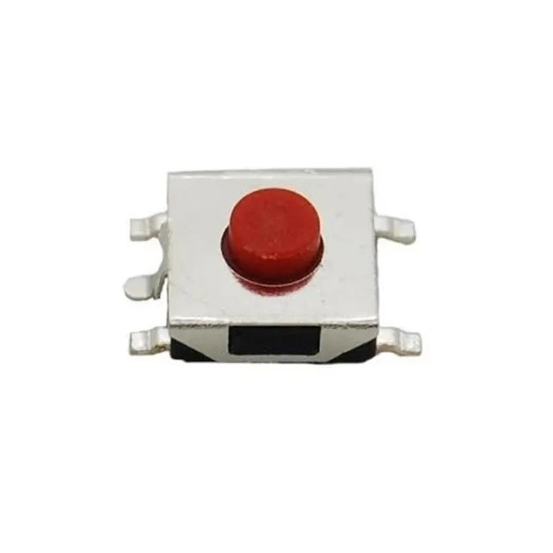 Chave Táctil SMD 6x6x3,1mm 180º 5 Terminais