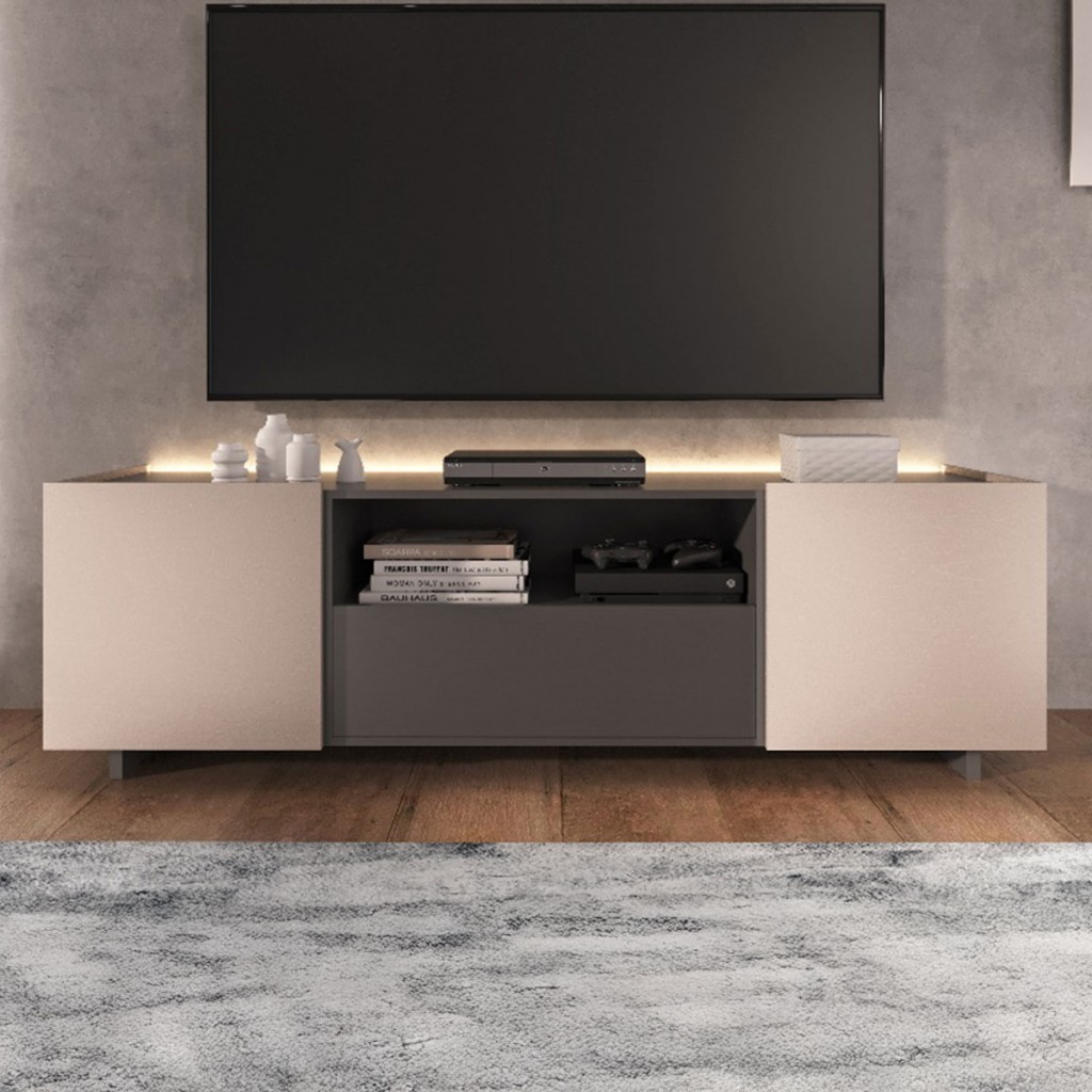 Rack para TV Até 60 Polegadas 2090 2 Portas 1 Gaveta - Quiditá Móveis em Oferta na Shopee