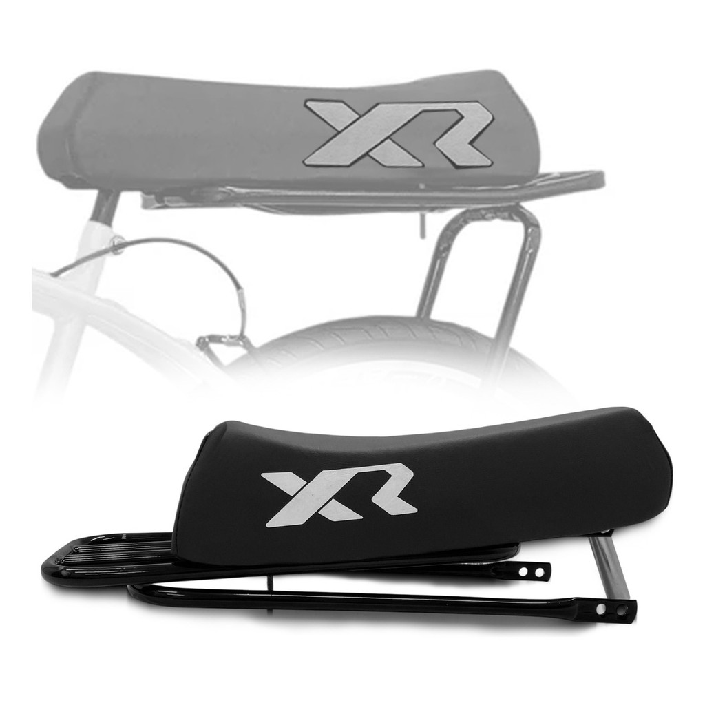 Banco Moby Preto Xr Bike Bikelete Aro 26 Bagageiro Rabetinha
