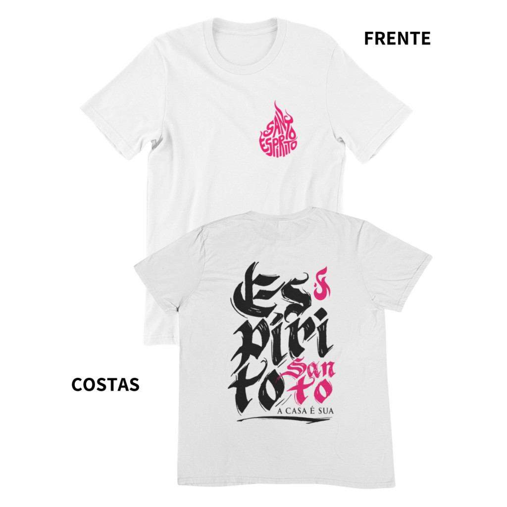 Camiseta Espirito Santo Unissex Yeshua Jesus Cristã Conferência Igreja 100% Algodão Varias Cores Alta Qualidade unissex
