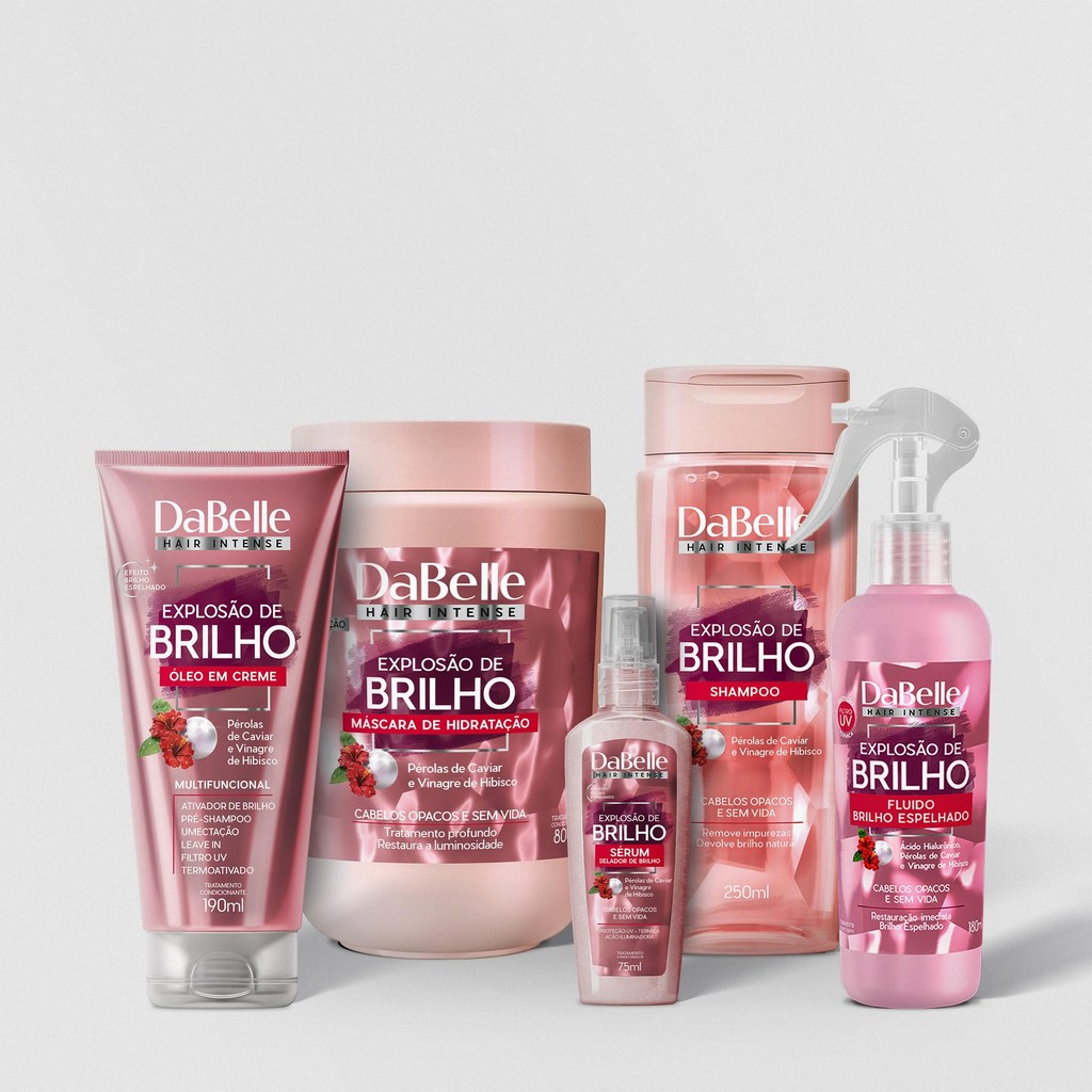 DaBelle Kit Tratamento 800g 5 Produtos - Explosão de Brilho - Beauty