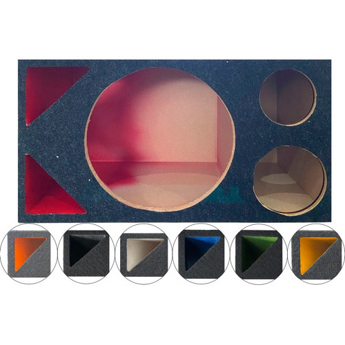 CAIXA TRIO DUTO TRIANGULO COLORIDO 12 POL MDF VAZIA em Oferta na Shopee