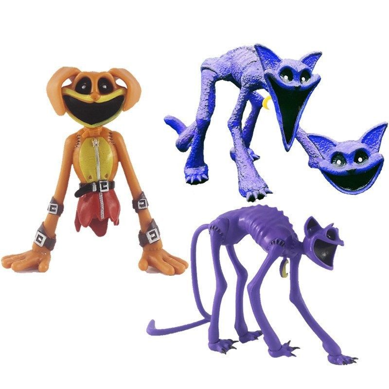 Poppy jogo tempo figura de ação Smiley Face padrão cão dia Nap boneca modelo 10cm jogo de terror brinquedo YKLI