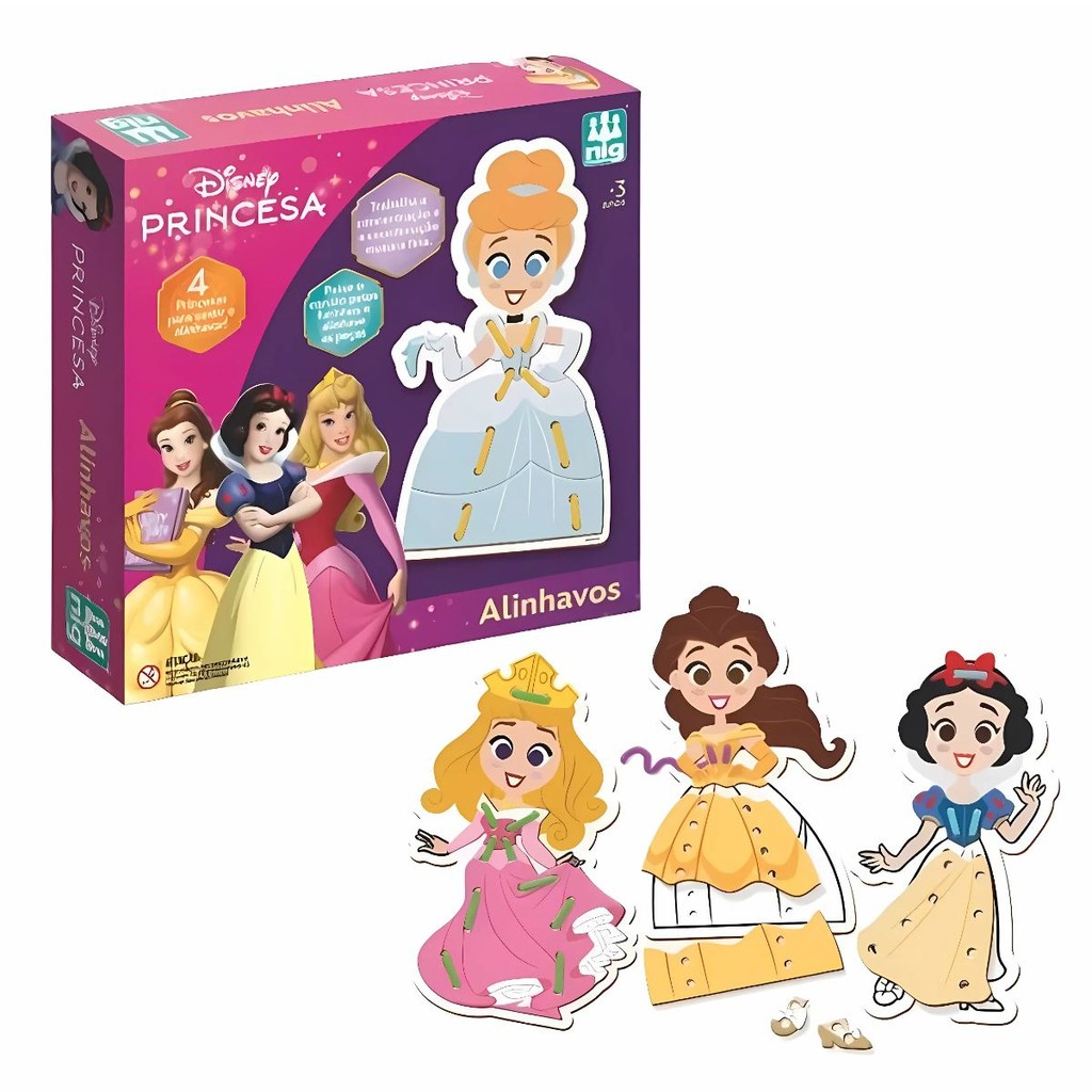 Jogo Alinhavos Disney Princesas 4111 - Nig Brinquedos em Oferta na Shopee