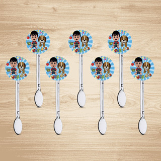 Colherzinha para doces personalizada com tema Bento e Totó em Oferta na Shopee