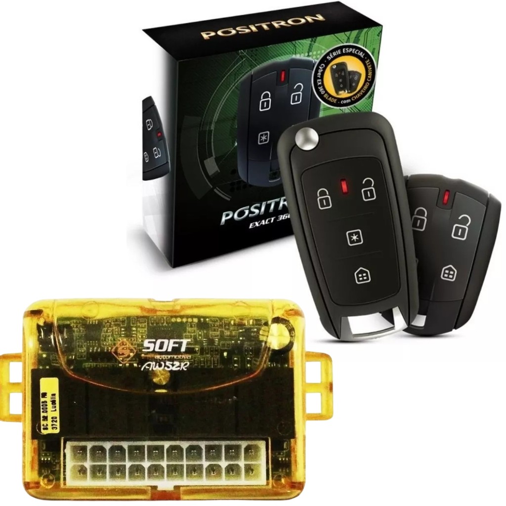 Alarme Positron Ex360 C/ Chave Canivete + Modulo Vidro Aw52r em Oferta na Shopee