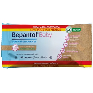 Toalhas Lenços Umedecidos Biodegradáveis com 96un - Bepantol em Oferta na Shopee