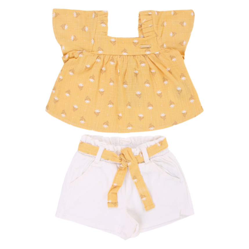 Conjunto Infantil Colorittá Blusa Viscolinho Estampa Flores - Baby & Kids Fashion