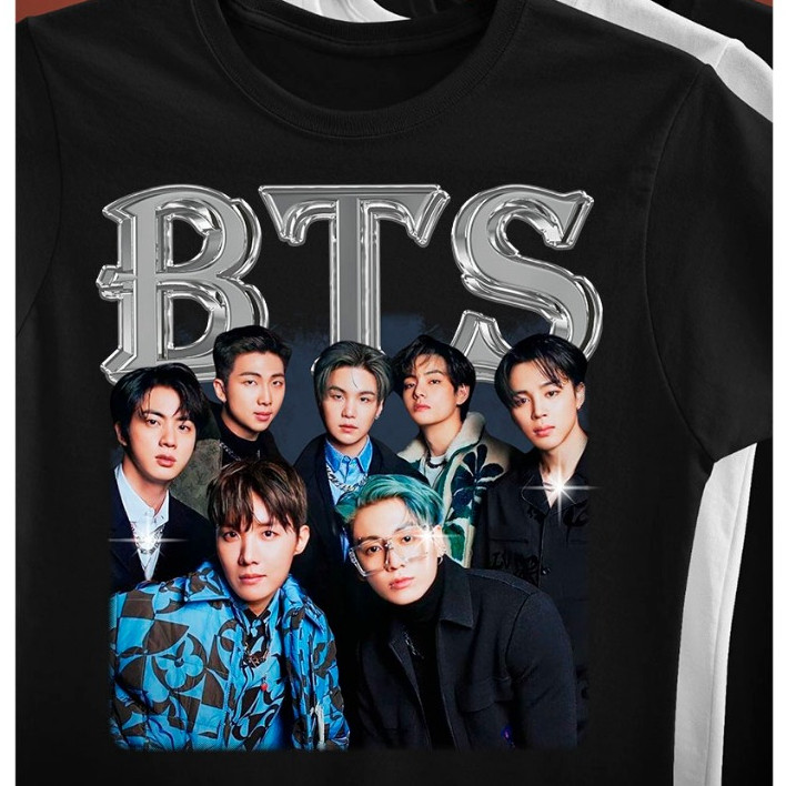 Camiseta BTS Grupo Kpop Algodão Unissex Plus size - ENVIO IMEDIATO em Oferta na Shopee