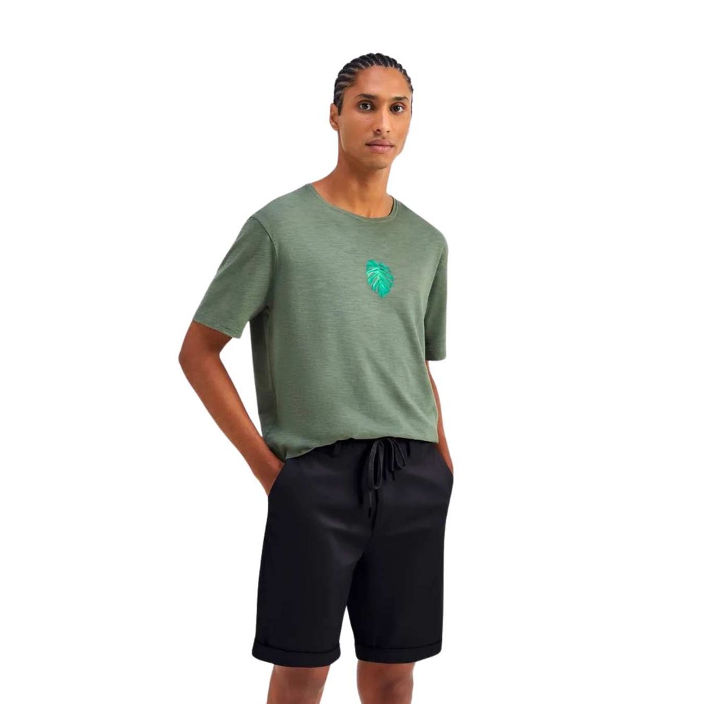 Bermuda sarja masculina com cordão marca hering bolso faca
