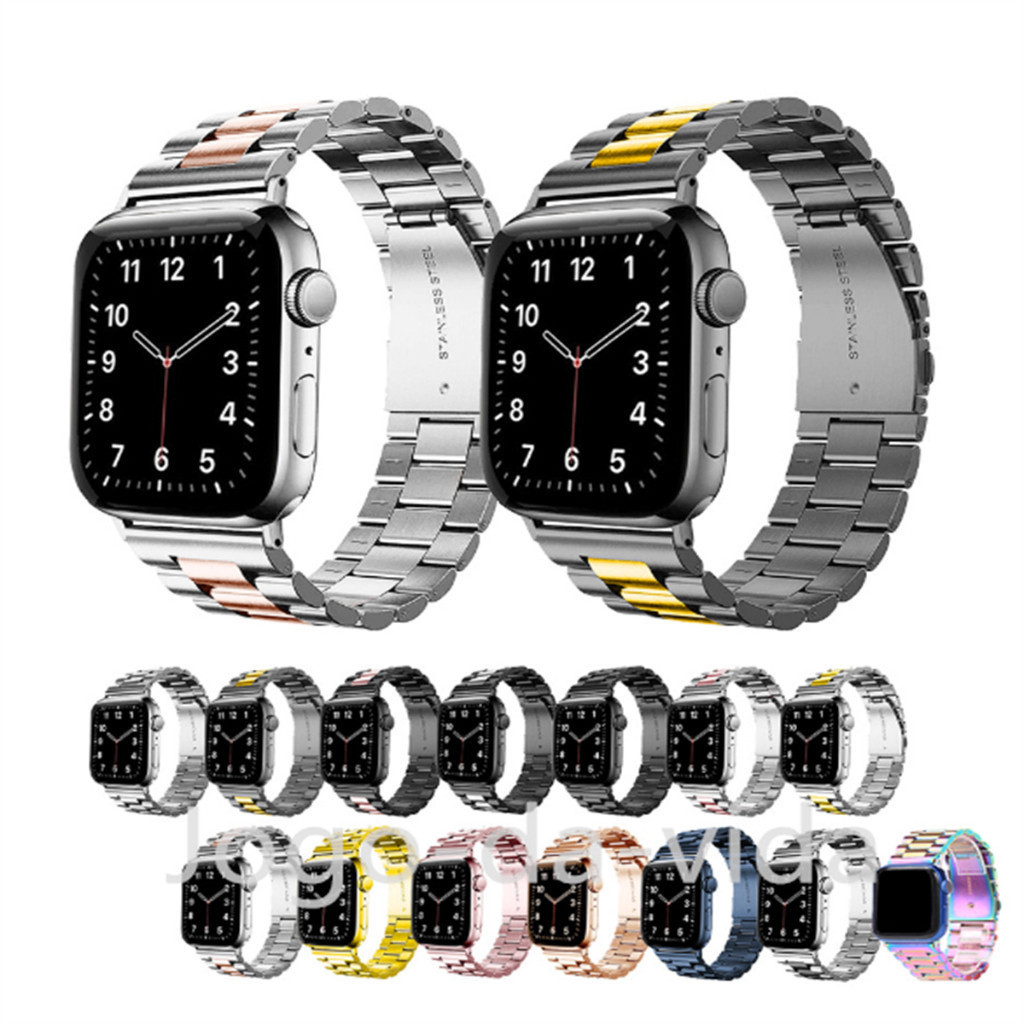 pulseira de aço inoxidável para apple watch série ultra 7 8 49 45 44 42 41 40 38 22 mm iwo w37 w27 s8 DK store em Oferta na Shopee