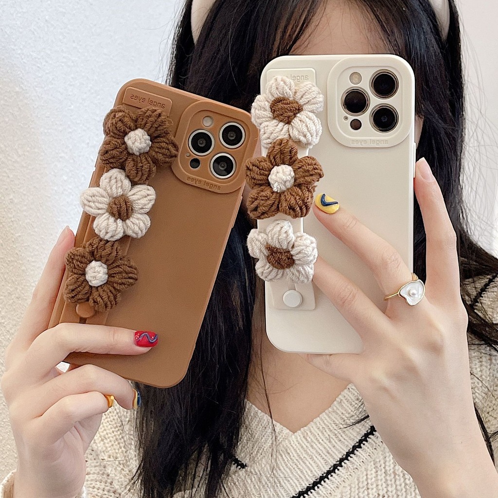 Flor Mão Banda Silicone Caso Para Samsung A27 A37 A57 A56 A36 A26 A16 A06 A55 A35 A25 A15 A05s A24 A54 A34 A14 A04S A73 